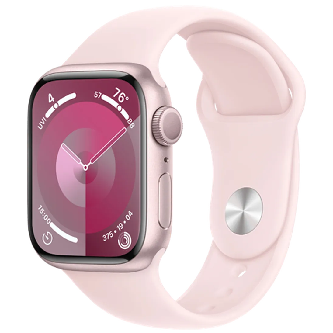 Apple Watch Series 9 41mm Rosa (Cinturino Silicone Rosa)