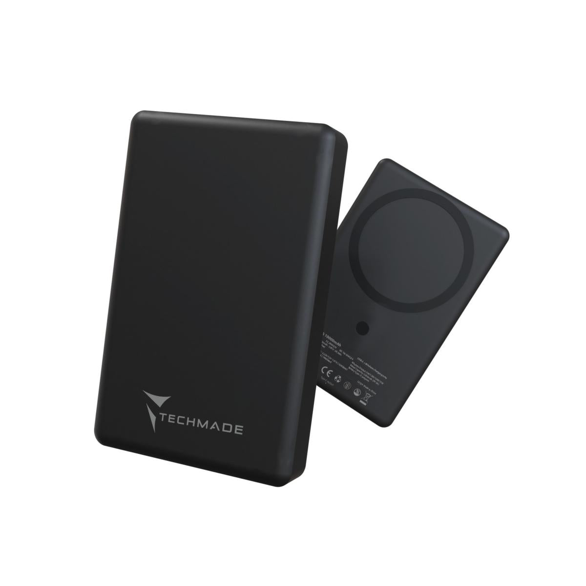 Techmade Powerbank 10000mAh Slim PD22.5W Wireless Magnetico Black