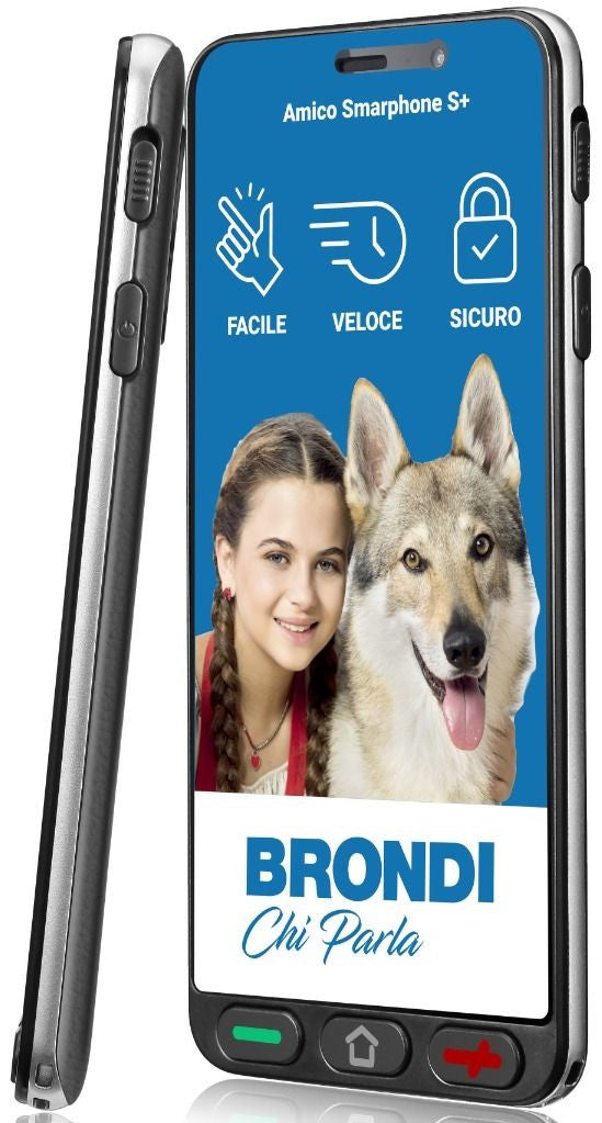 BRONDI AMICO SMARTPHONE S+B CON BASE DI RICARICA (NERO) - SENIOR SMARTPHONE