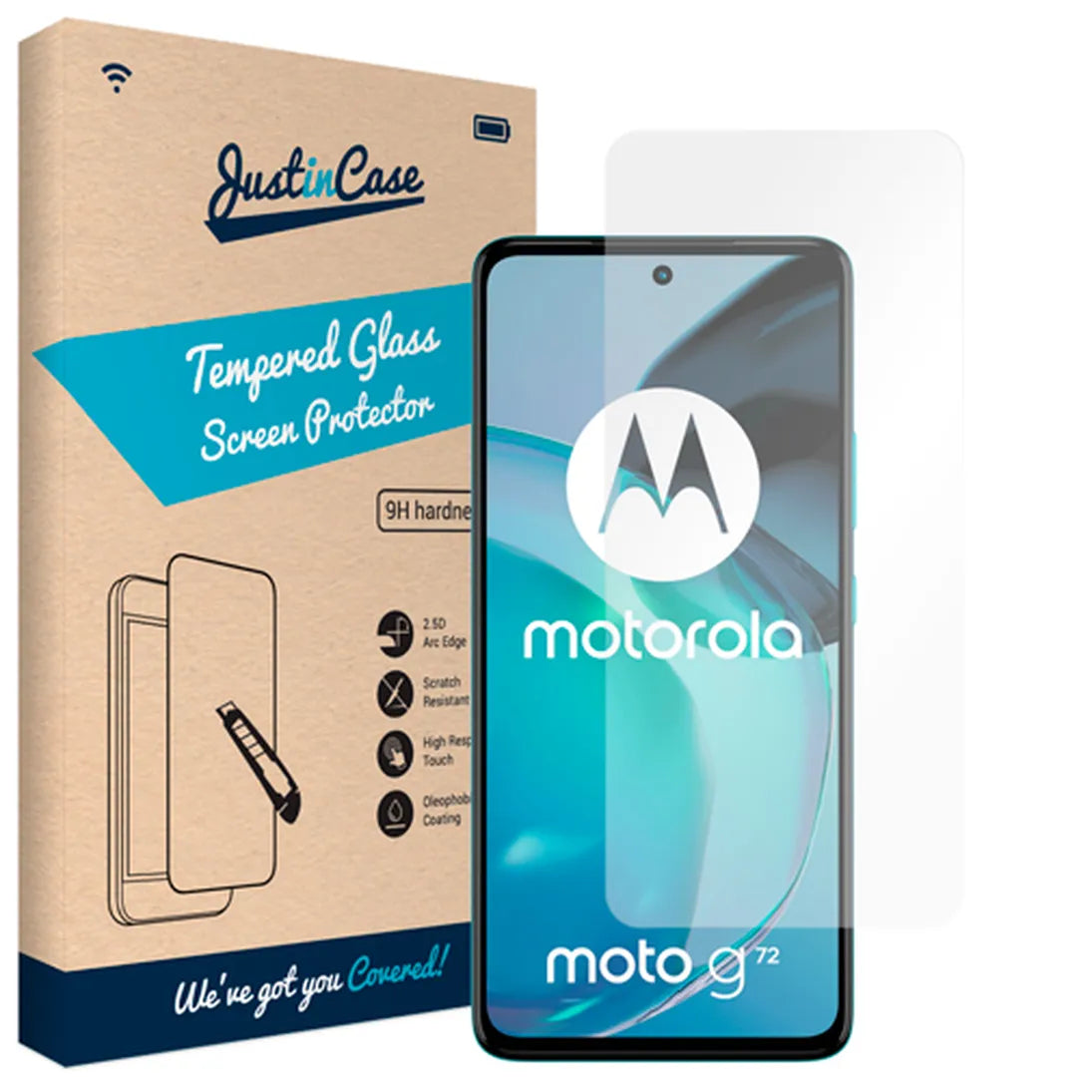 Just in Case Vetro Temperato Clear Proteggi Schermo Motorola Moto G72
