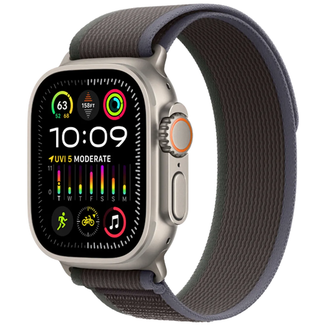 Apple Watch Ultra 2 (Nero Textiel Cinturino M/L)