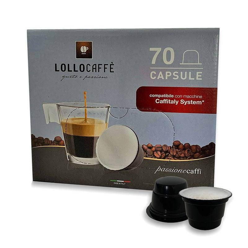 Lollo Nero Espresso 70 Capsule compatibili Caffitaly