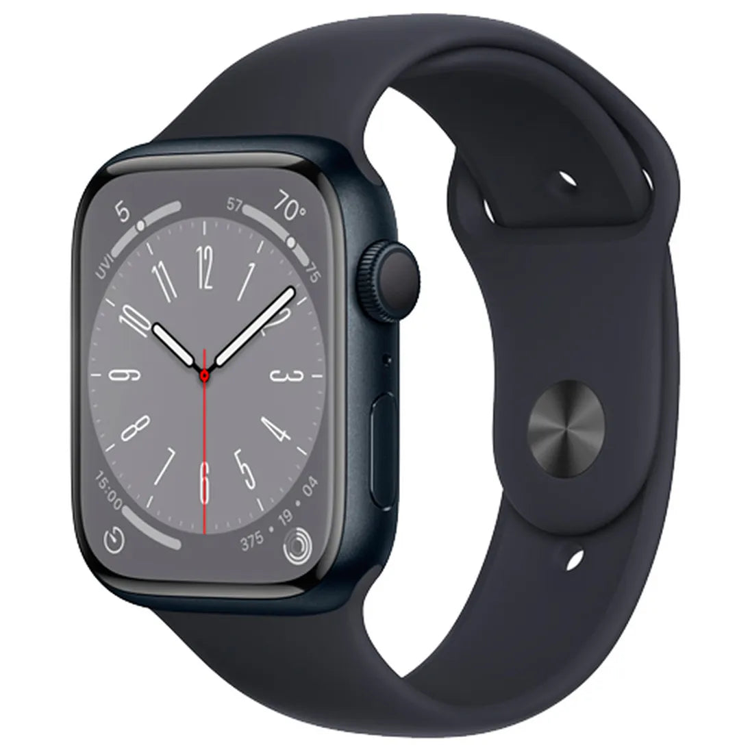 Apple Watch Series 8 45mm Nero (Cinturino Silicone Nero)